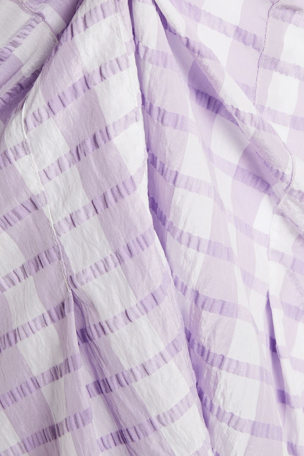 BAUM UND PFERDGARTEN Gingham seersucker mini dress