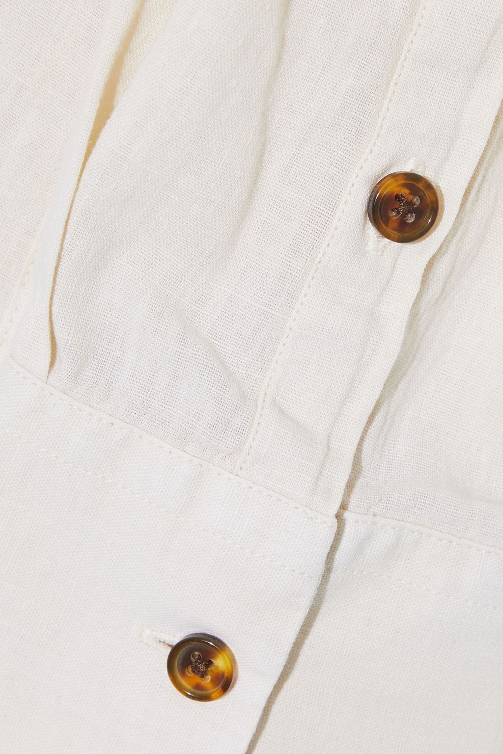 SOLID & STRIPED Cotton and linen-blend shirt