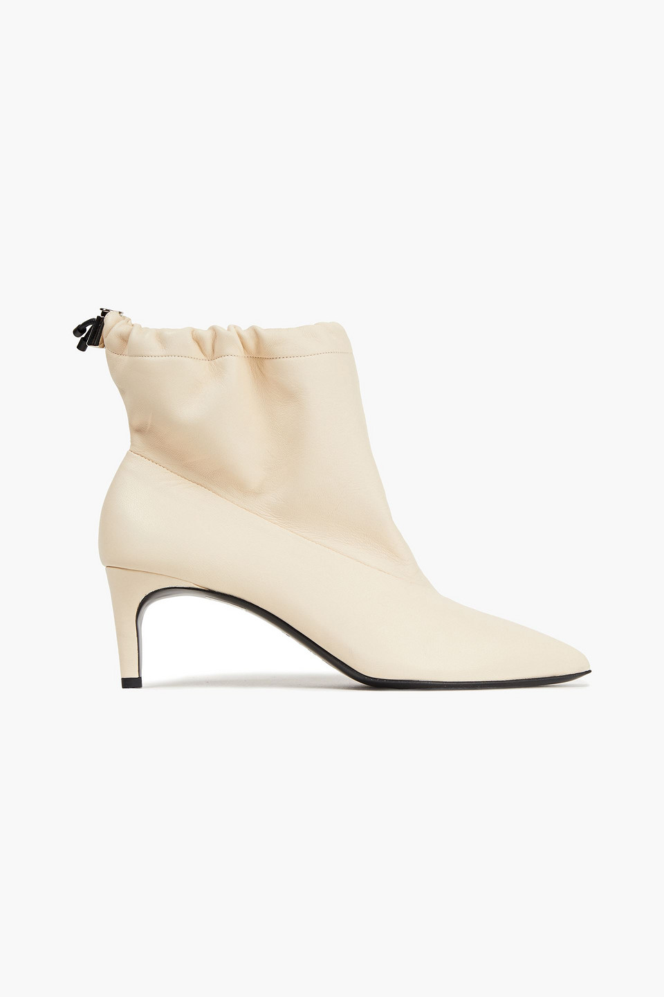 3.1 Phillip Lim Woman Esther Leather Ankle Boots Cream Size 38