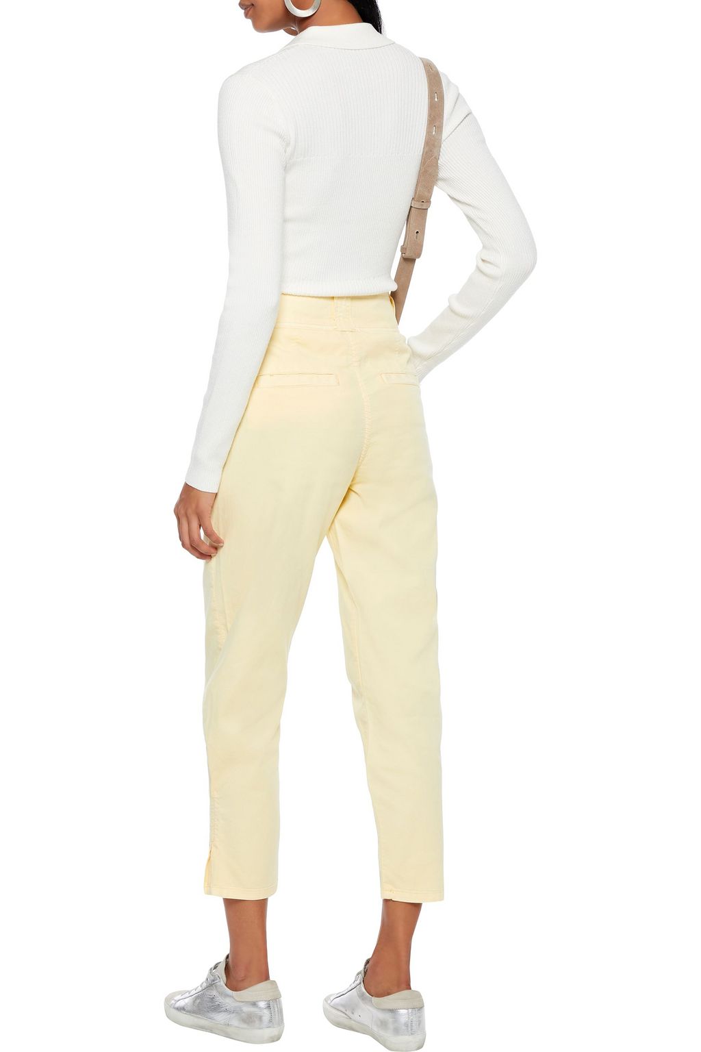 JOIE Mirenda cropped cotton-blend tapered pants