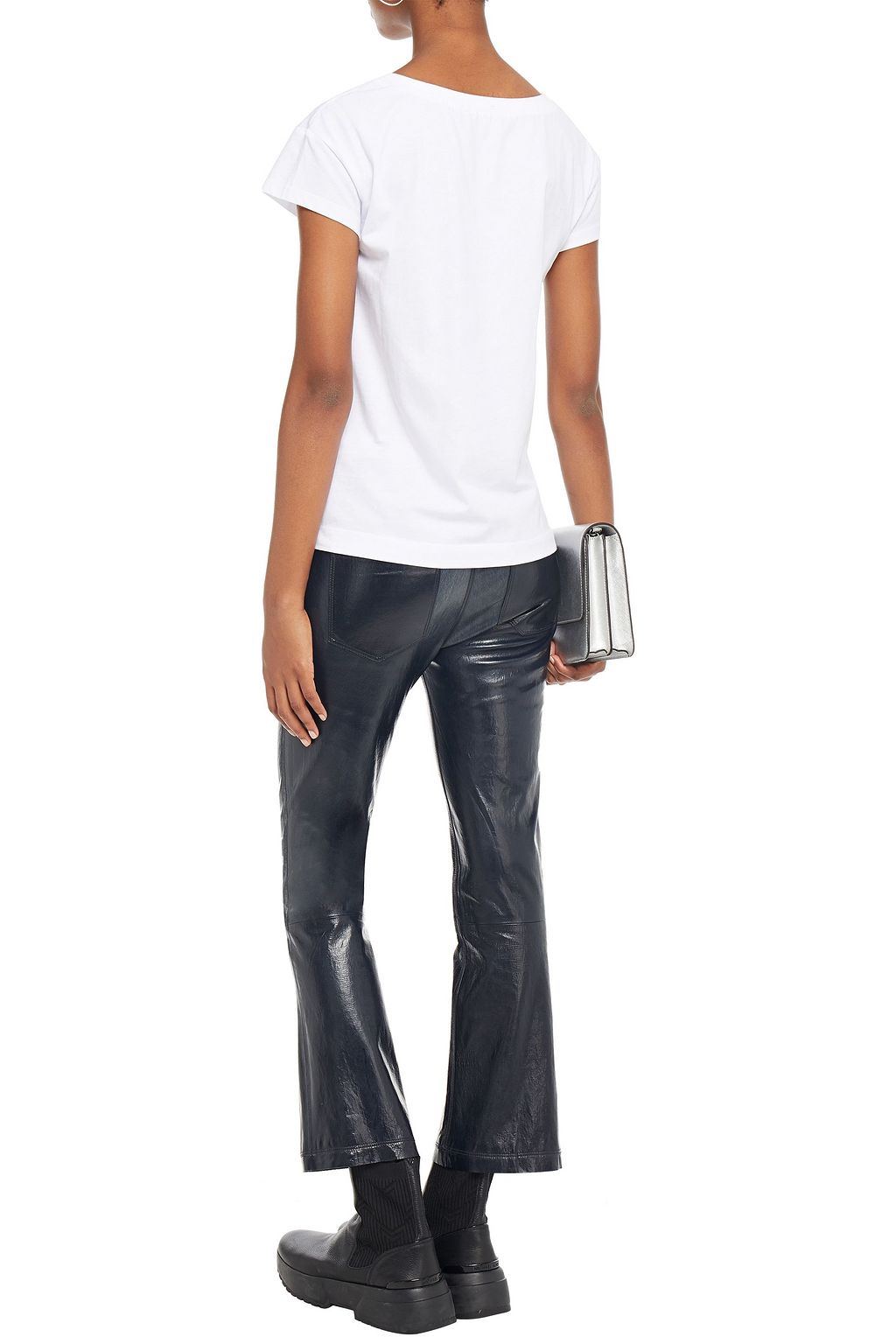 LOVE MOSCHINO Crystal-embellished printed cotton-jersey T-shirt