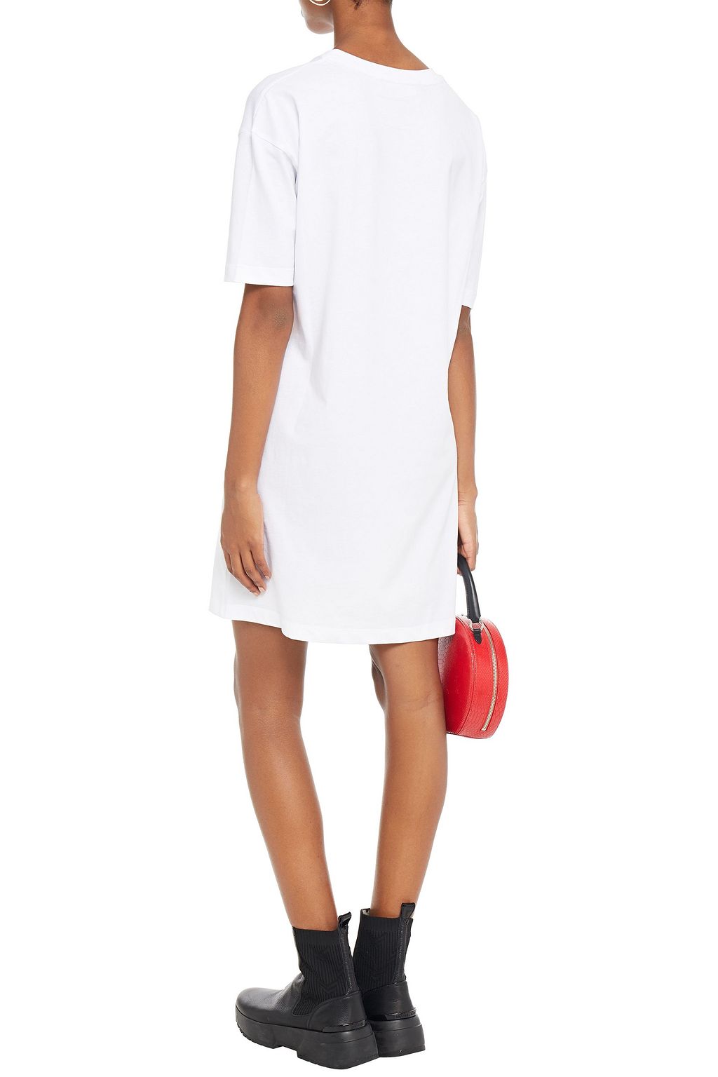 LOVE MOSCHINO Printed cotton-jersey mini dress