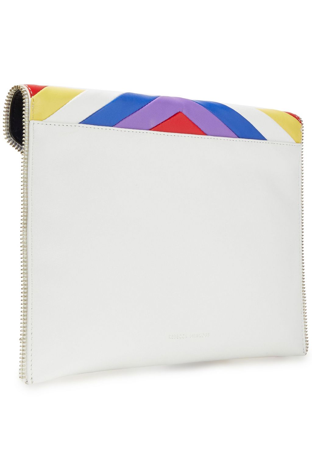 REBECCA MINKOFF Leo zip-embellished quilted leather clutch