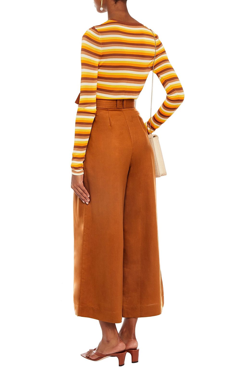 ZIMMERMANN Belted grain de poudre silk culottes