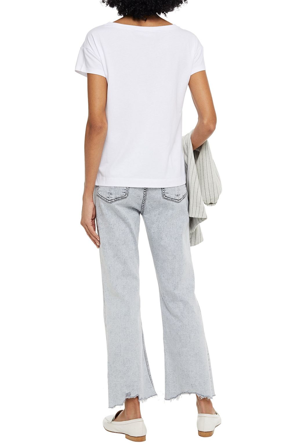 LOVE MOSCHINO Printed stretch-cotton jersey T-shirt