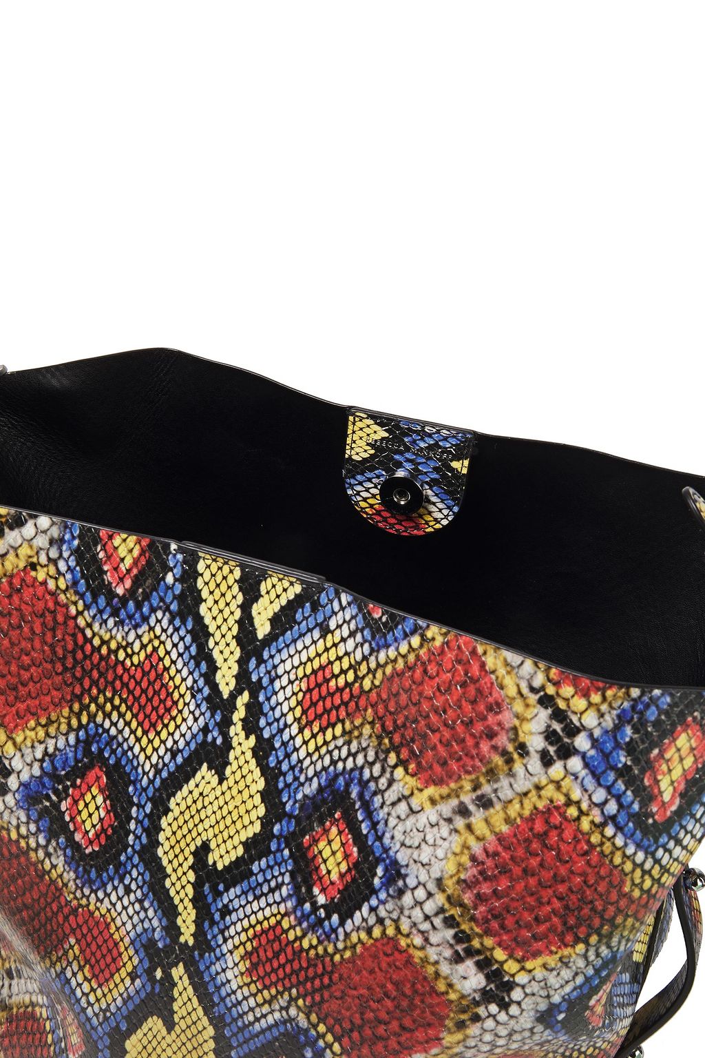REBECCA MINKOFF Snake-effect leather bucket bag