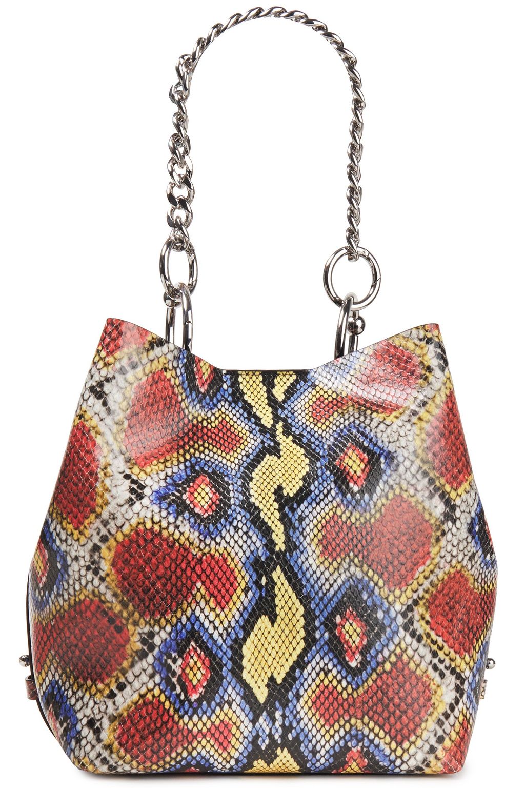 REBECCA MINKOFF Snake-effect leather bucket bag
