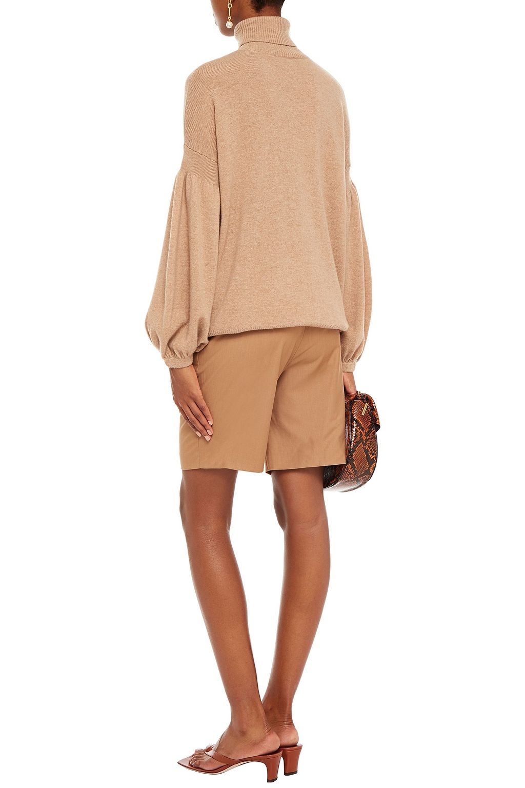 ZIMMERMANN Mélange merino wool and cashmere-blend turtleneck sweater