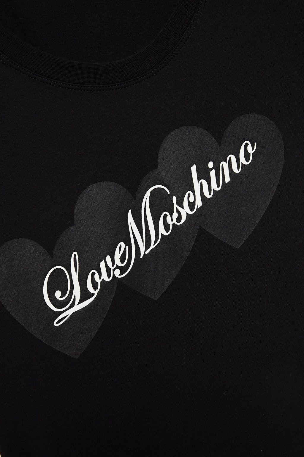 LOVE MOSCHINO Printed stretch-cotton jersey T-shirt