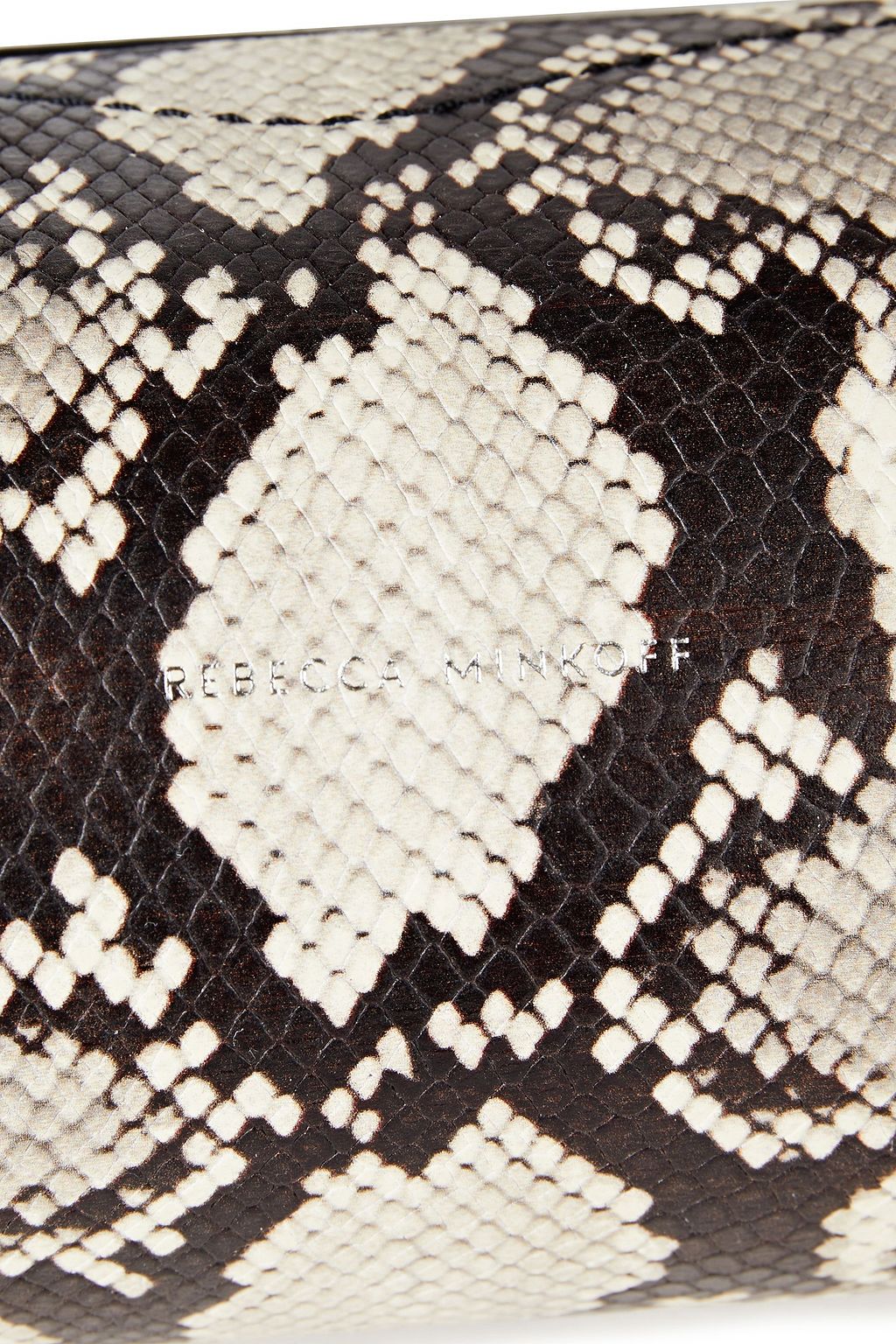 REBECCA MINKOFF Barrel snake-effect leather shoulder bag