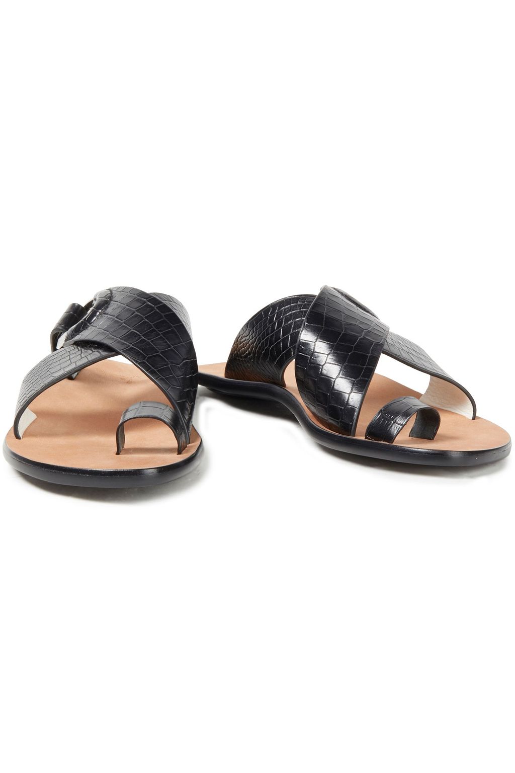 RAG & BONE August croc-effect leather sandals