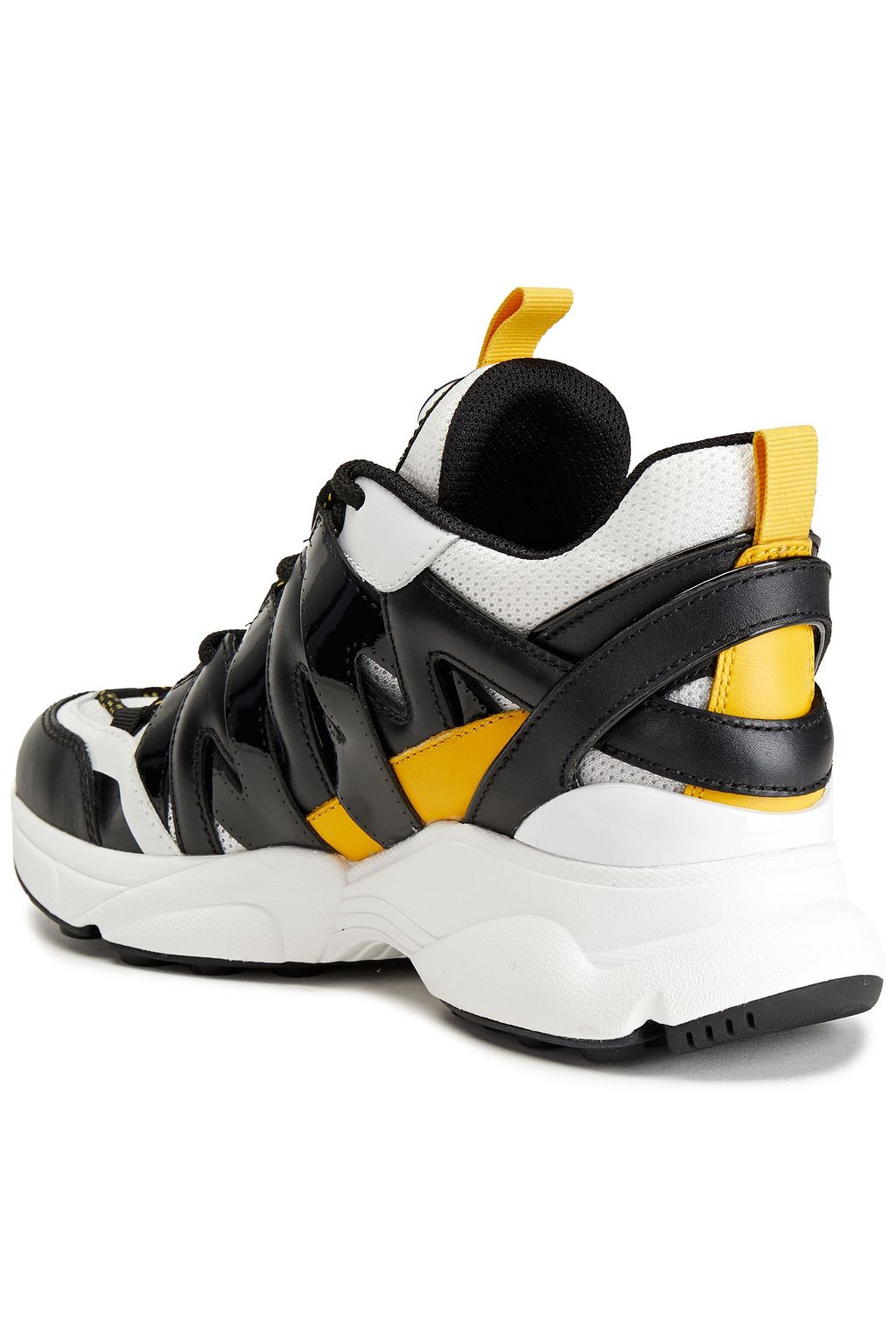 michael michael kors hero leather and mesh trainer