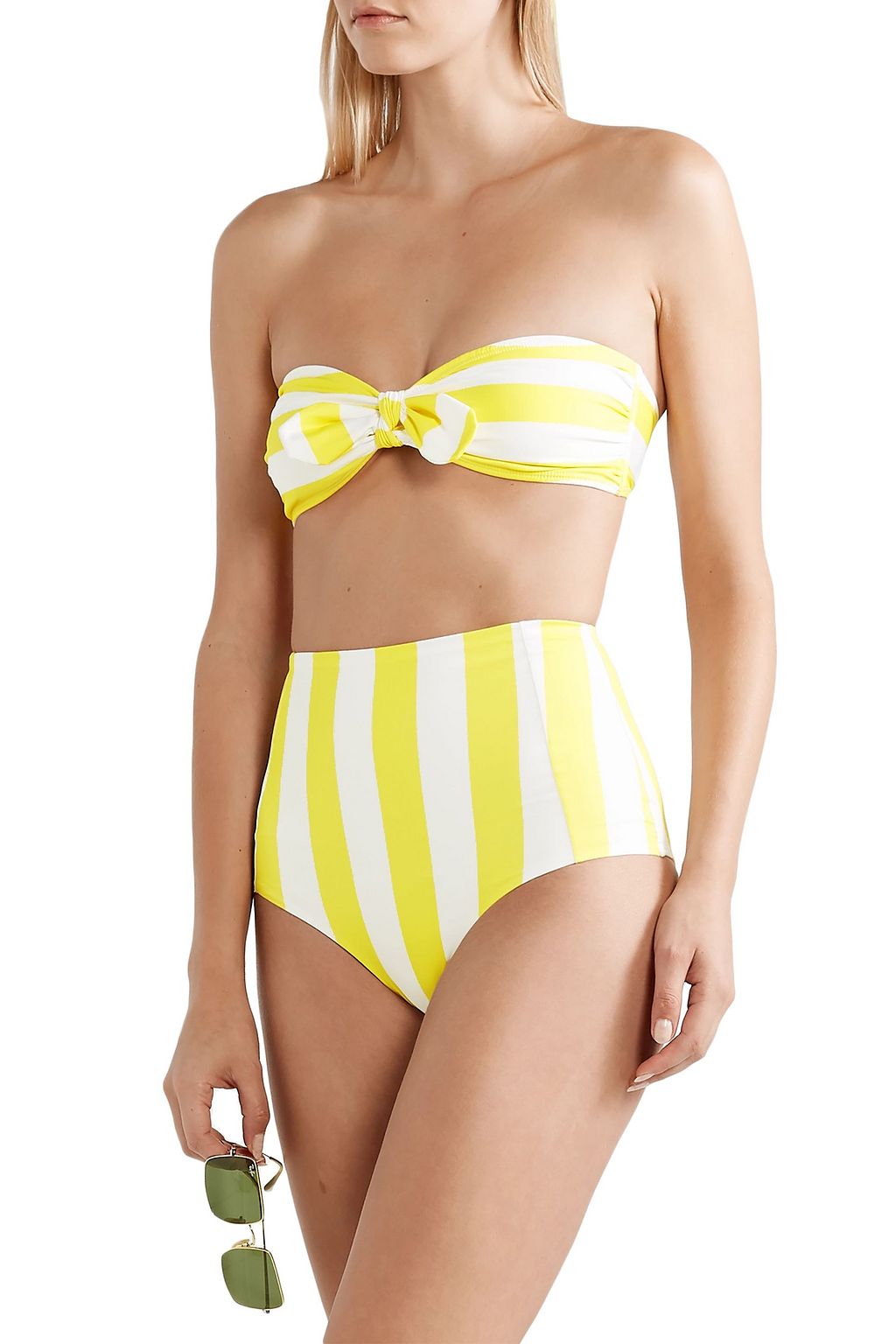 VERDELIMÓN Banes striped bikini briefs