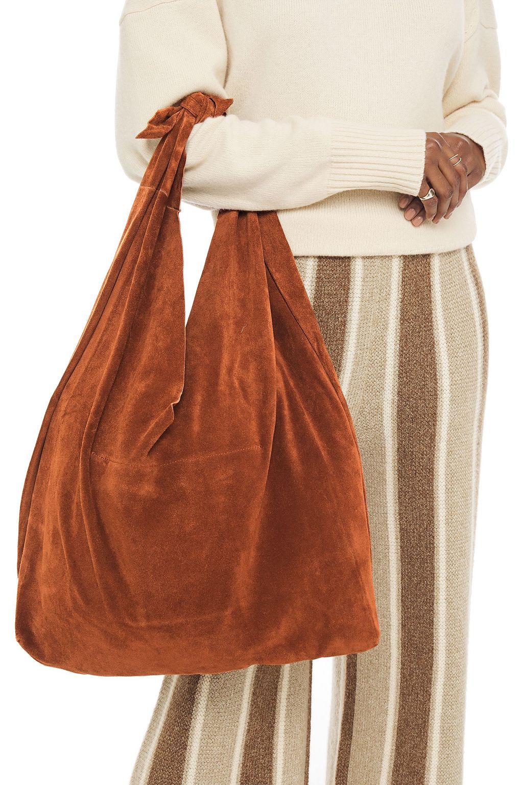 THE ROW Bindle knotted suede shoulder bag