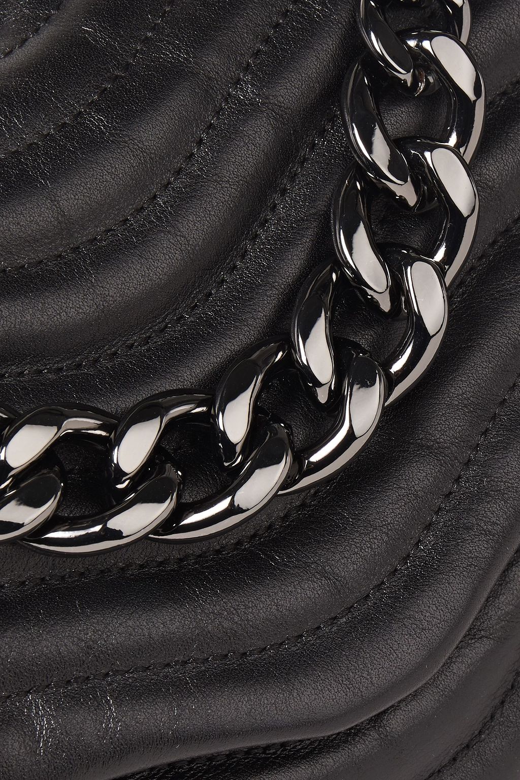 REBECCA MINKOFF Chain-embellished quilted leather shoulder bag