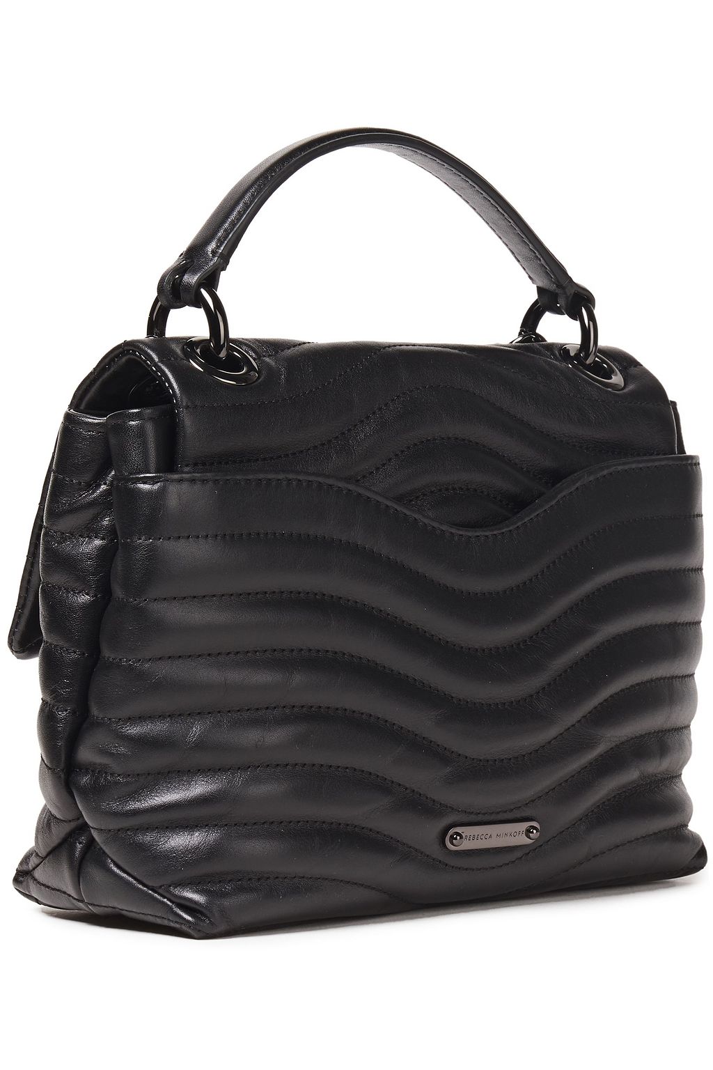 REBECCA MINKOFF Chain-embellished quilted leather shoulder bag