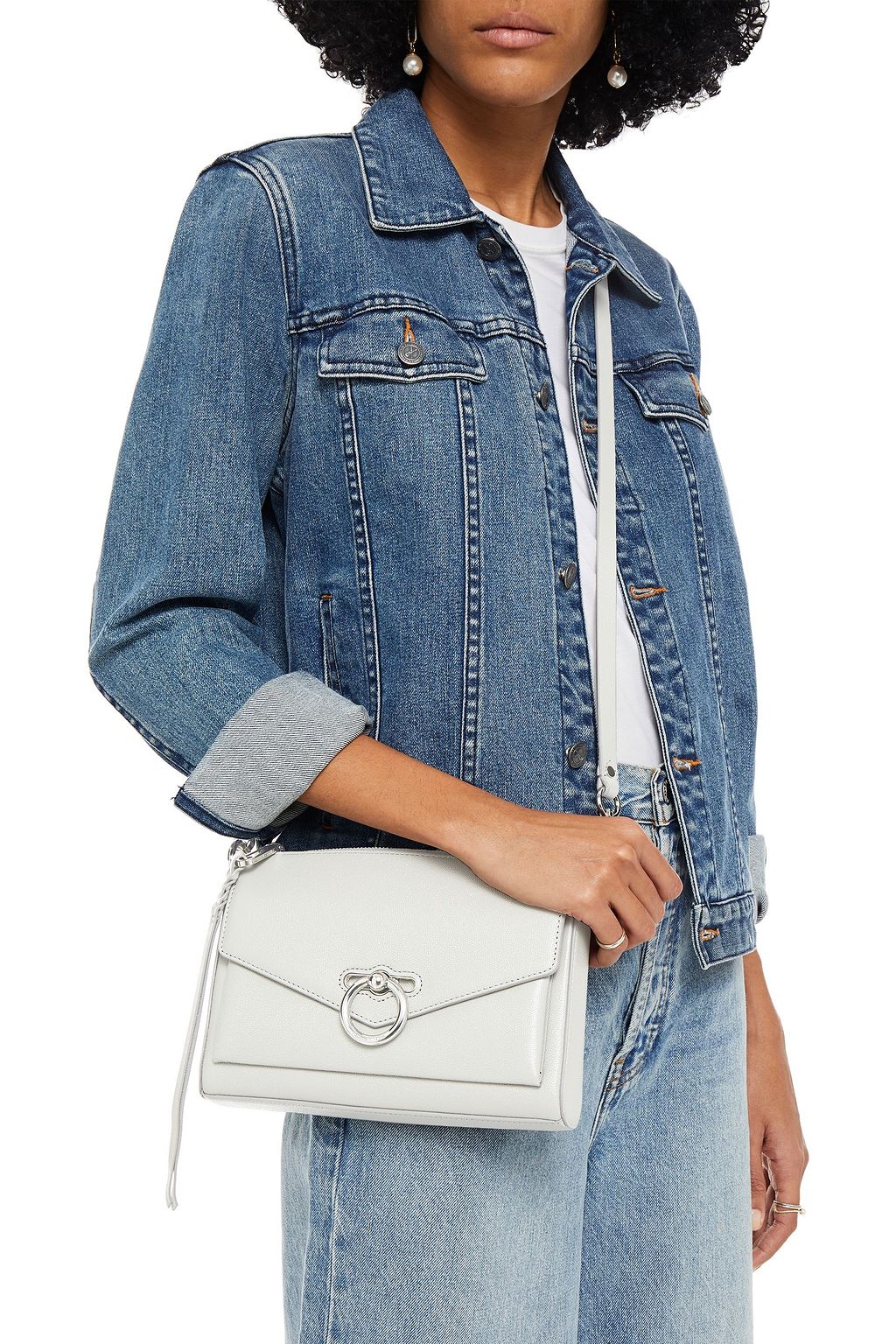 REBECCA MINKOFF Jean pebbled-leather shoulder bag