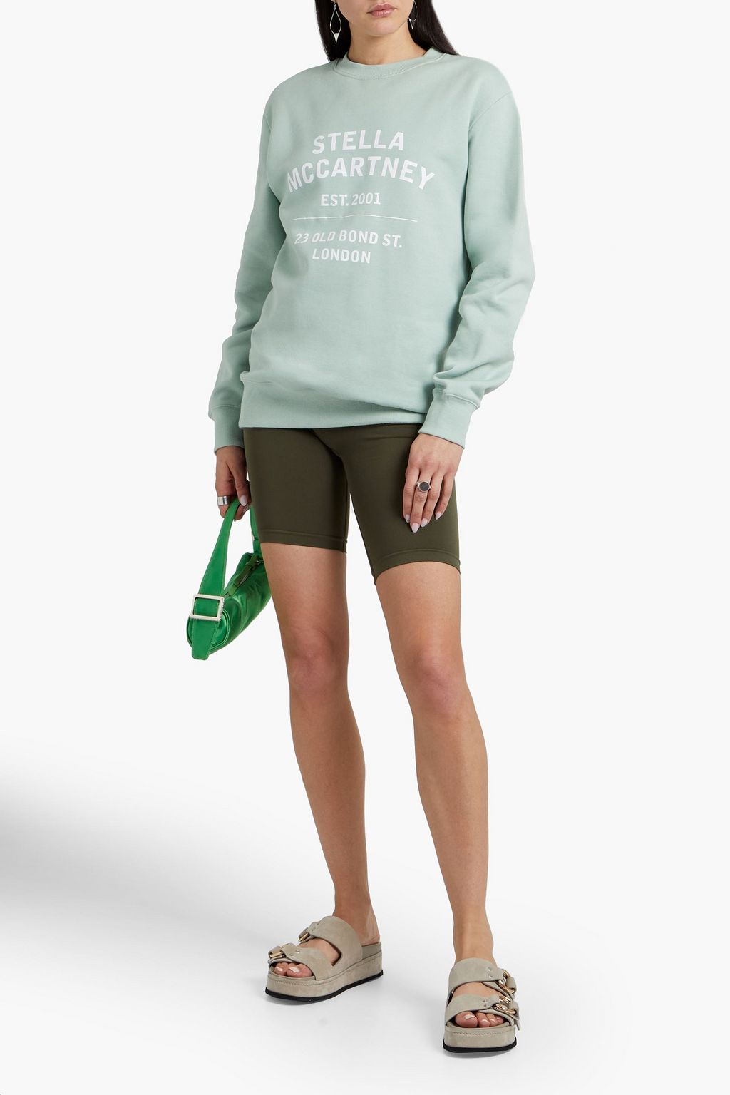 STELLA MCCARTNEY Logo-print cotton-fleece sweatshirt