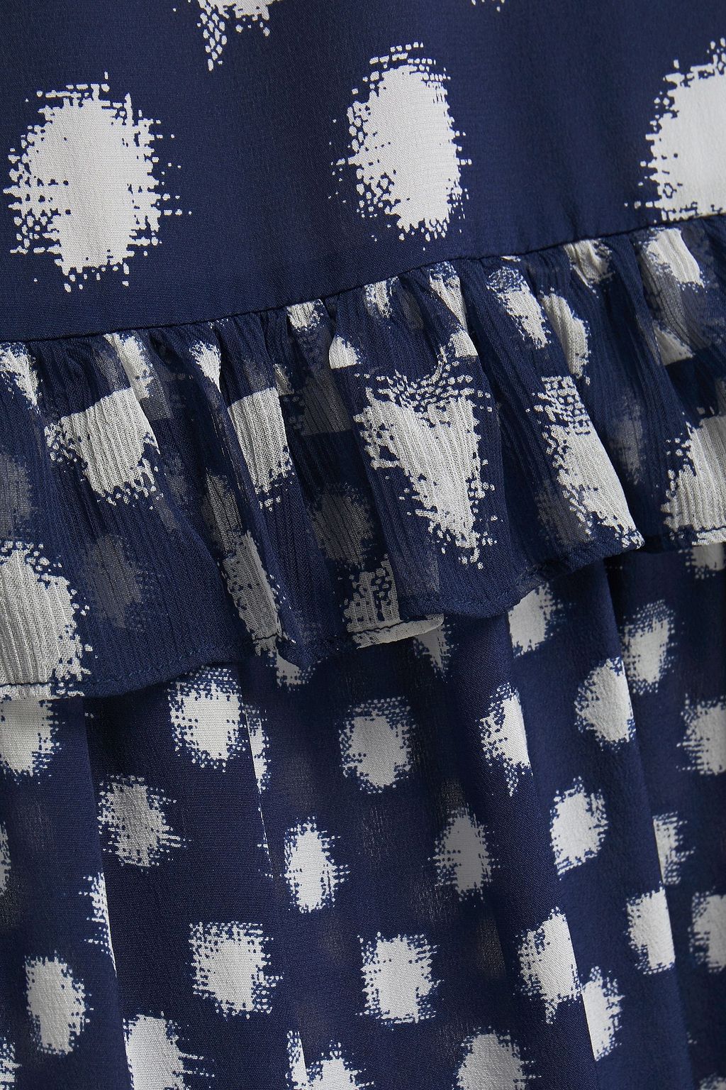 DIANE VON FURSTENBERG Ruffle-trimmed printed silk crepe de chine and georgette maxi dress