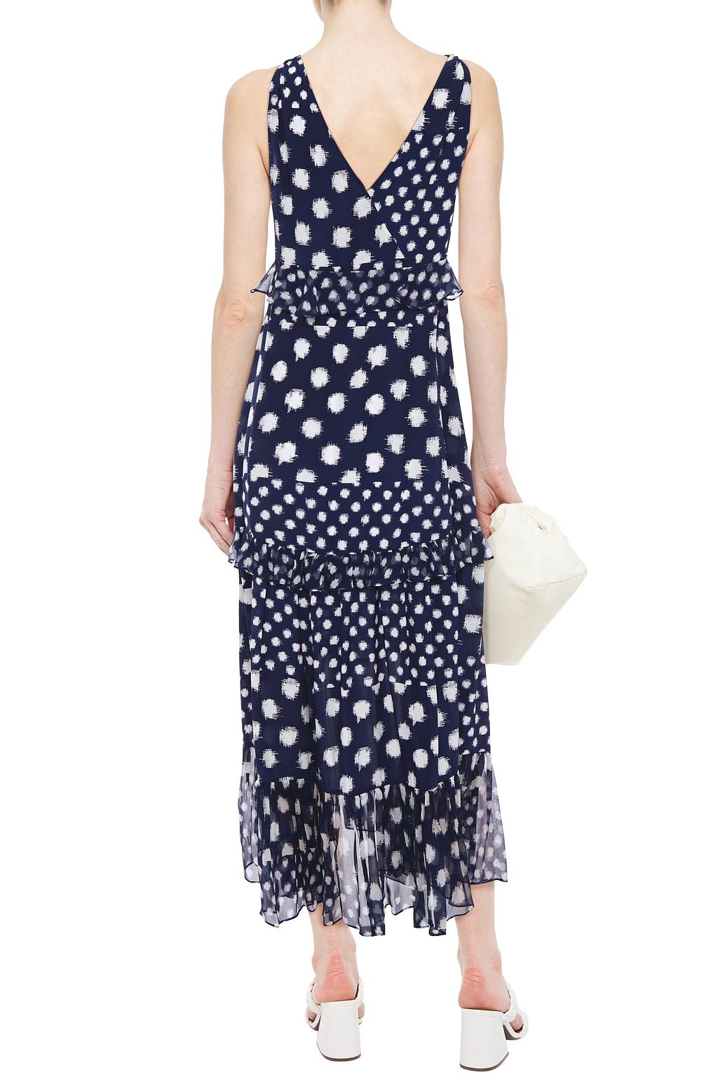 DIANE VON FURSTENBERG Ruffle-trimmed printed silk crepe de chine and georgette maxi dress