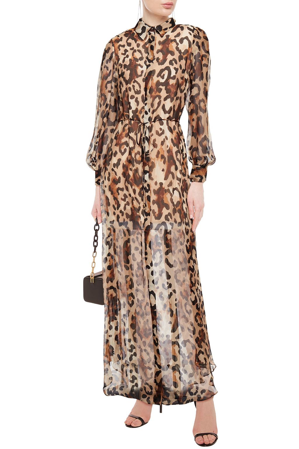 chiffon maxi shirt