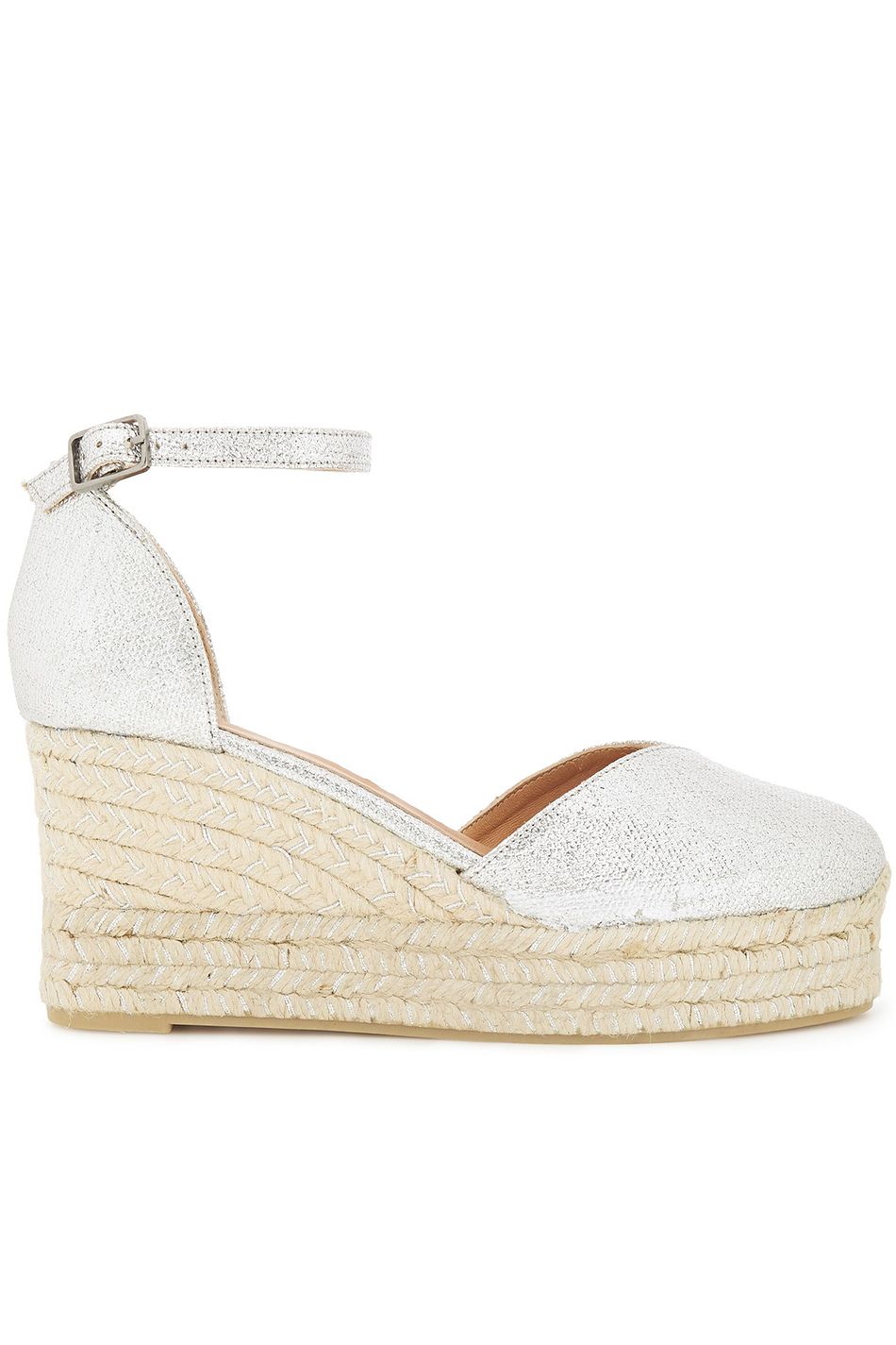 silver platform espadrilles