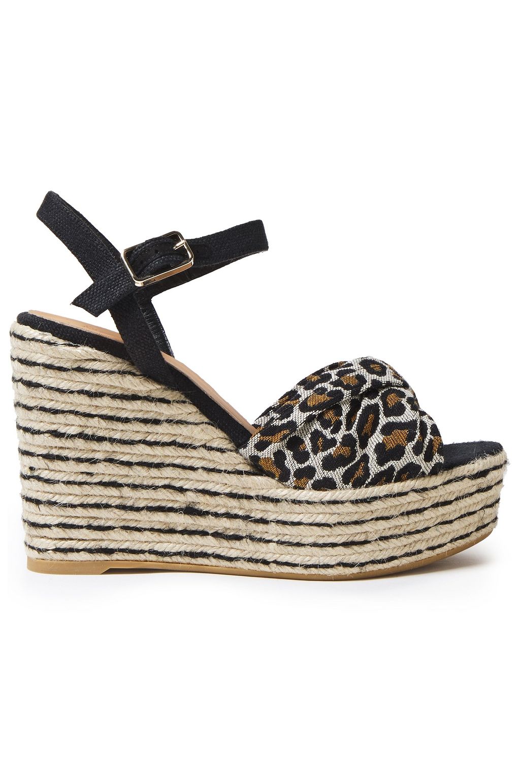 leopard print espadrille wedges