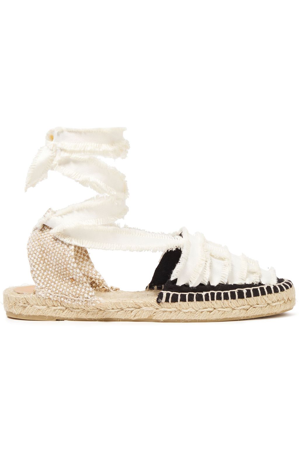 black lace up espadrilles flats