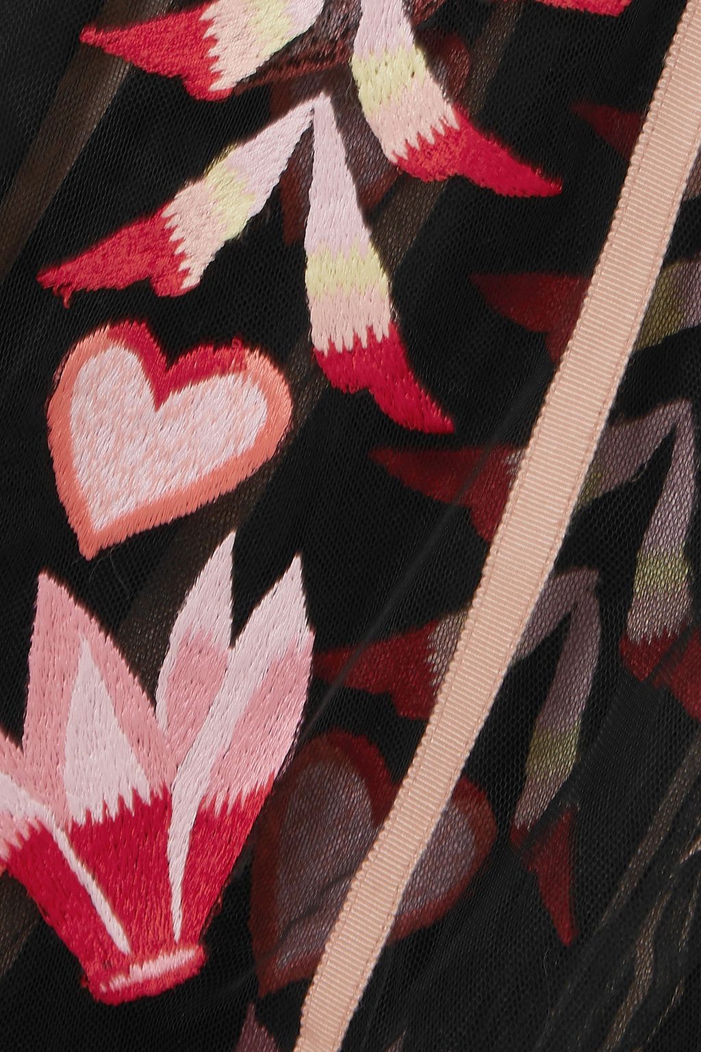 TEMPERLEY LONDON Rosy embroidered tulle maxi dress
