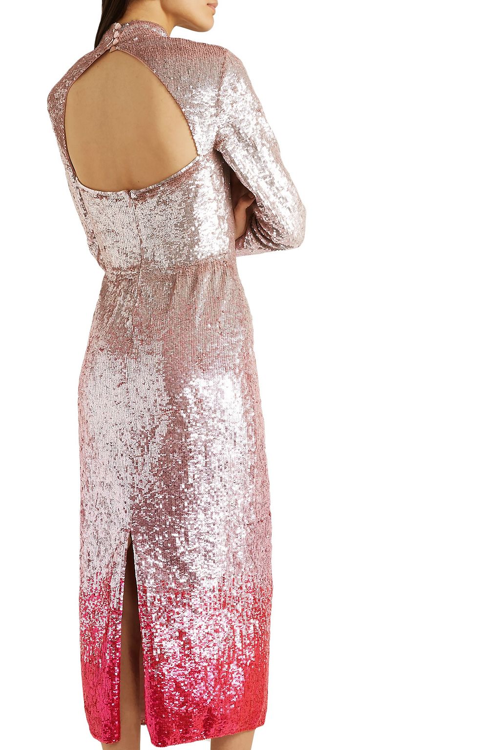 TEMPERLEY LONDON Opia open-back dégradé sequined stretch-crepe midi dress
