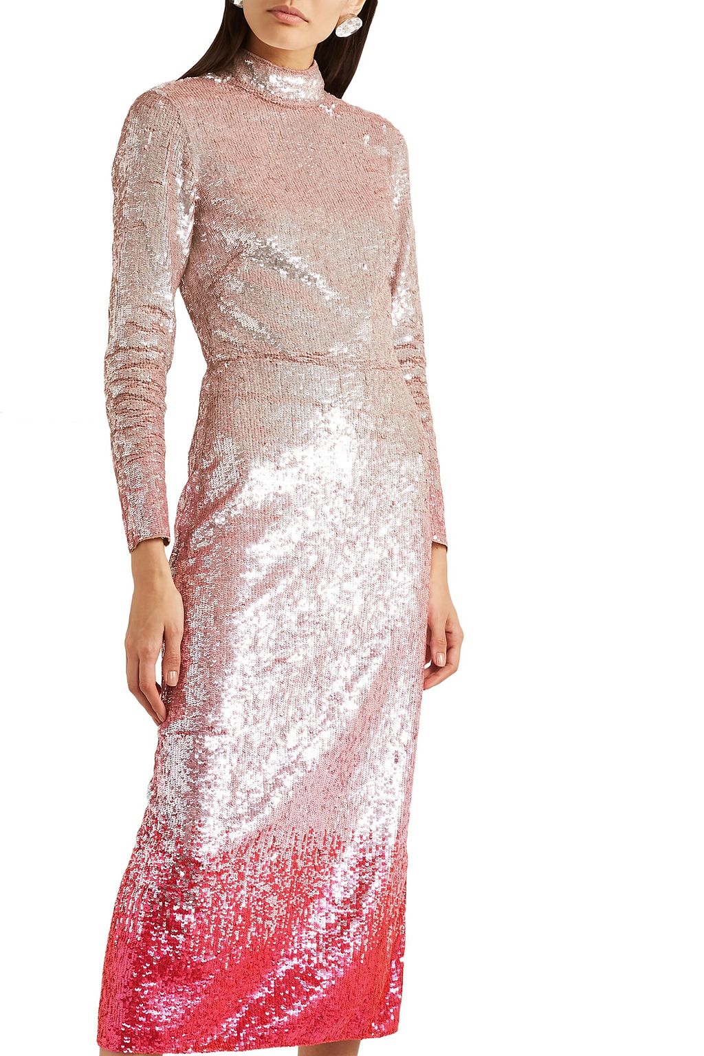 TEMPERLEY LONDON Opia open-back dégradé sequined stretch-crepe midi dress