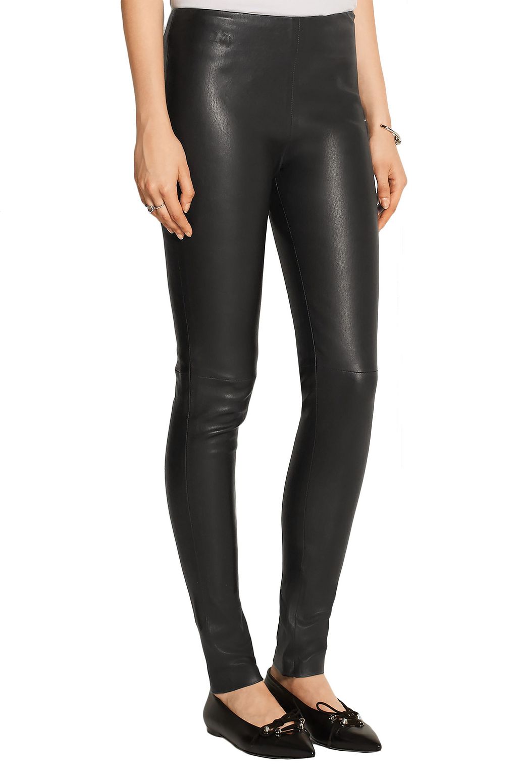 BALENCIAGA Stretch-leather skinny pants