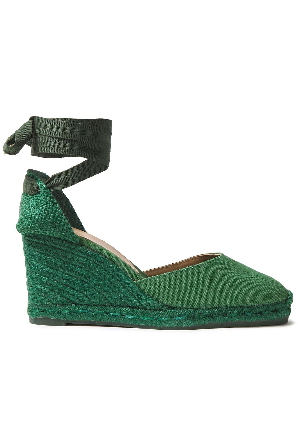 green espadrilles wedge