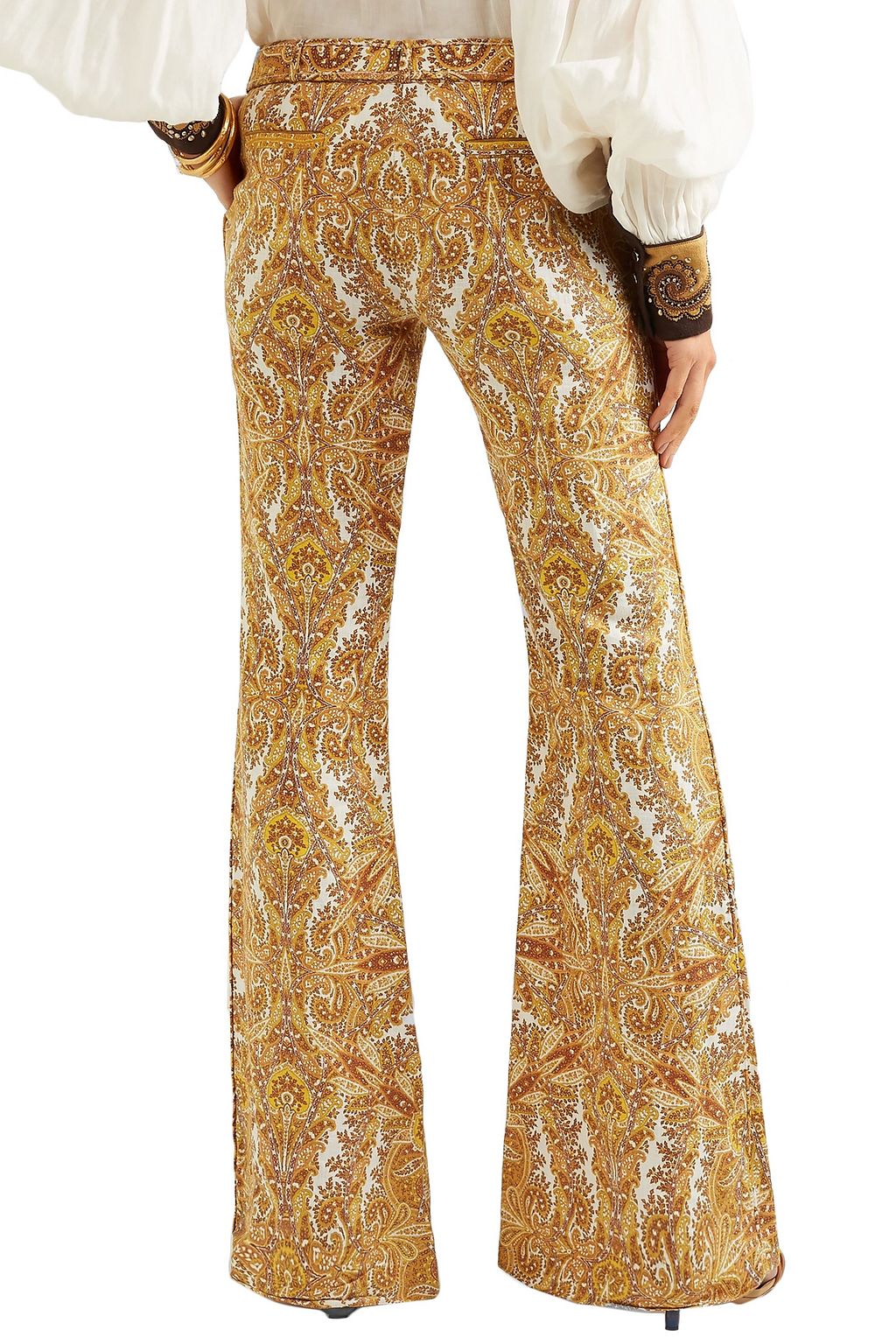 ZIMMERMANN Zippy paisley-print linen flared pants