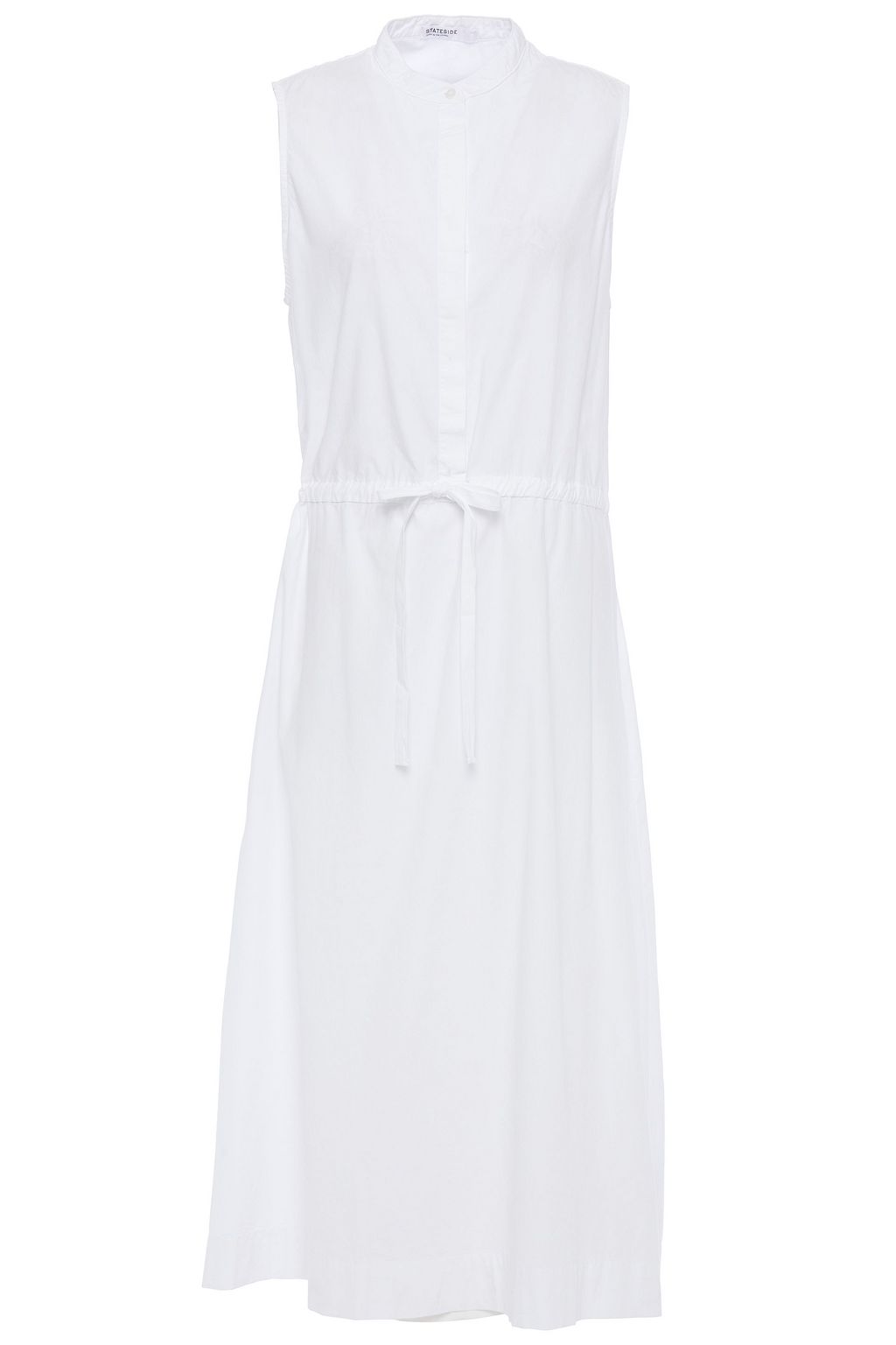 cotton white midi dress