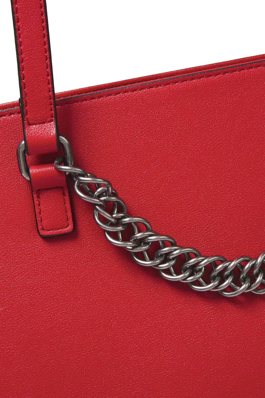 LOVE MOSCHINO Chain-trimmed faux leather tote