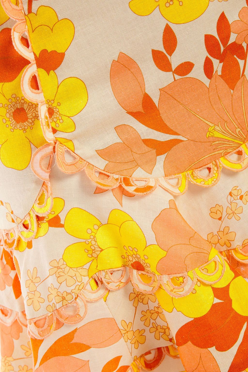 ZIMMERMANN Primrose Flutter floral-print linen and cotton-blend mini skirt