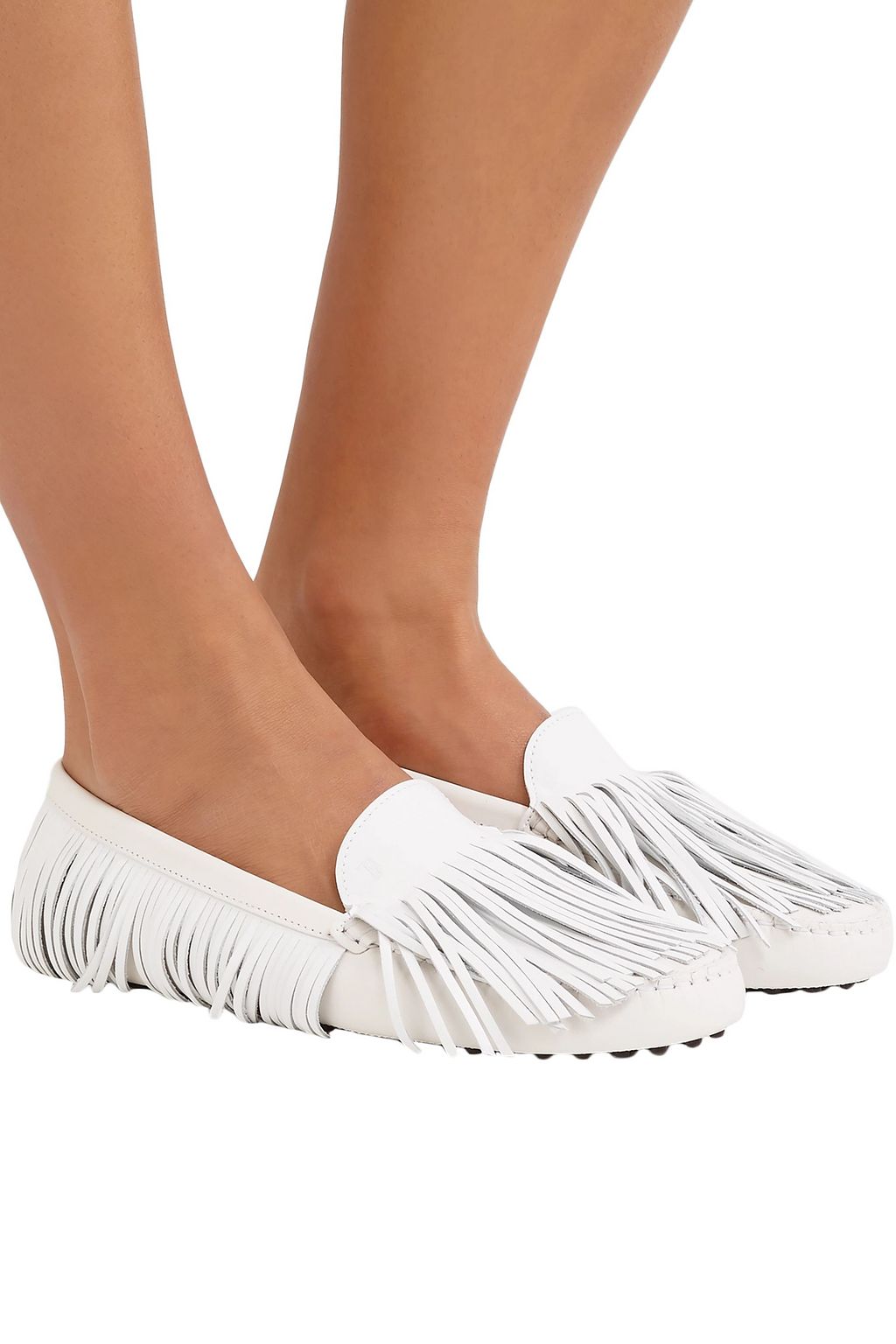 TOD'S Fringed leather loafers