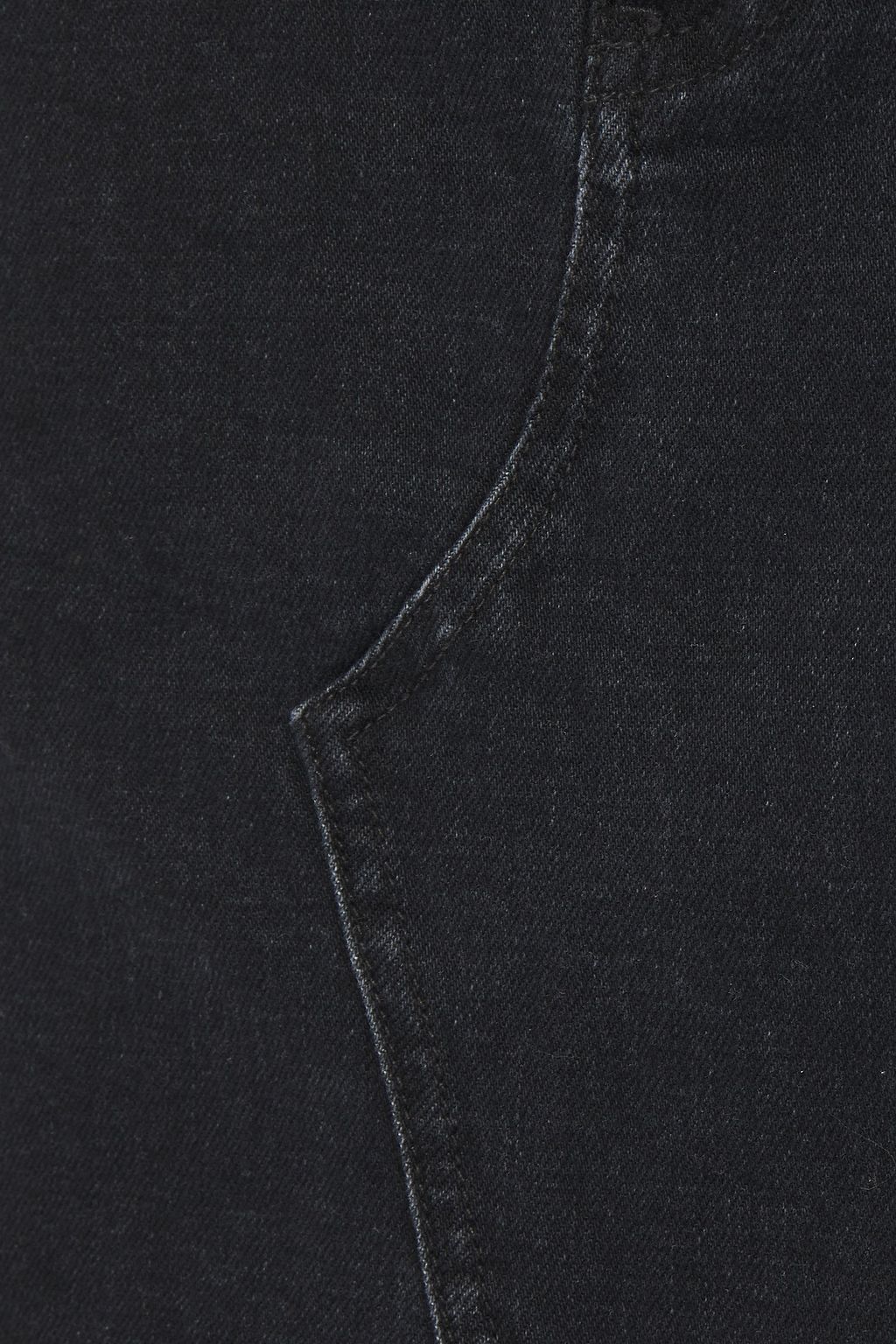 3X1 NYC Izabella split-front frayed denim midi skirt