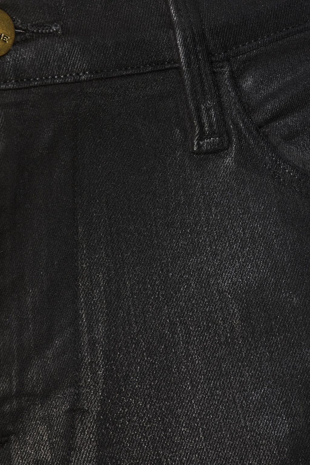 FRAME Le High Skinny coated mid-rise skinny jeans