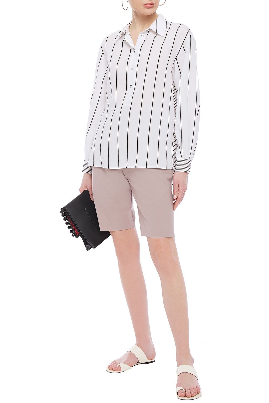 DIANE VON FURSTENBERG Striped crepe shirt