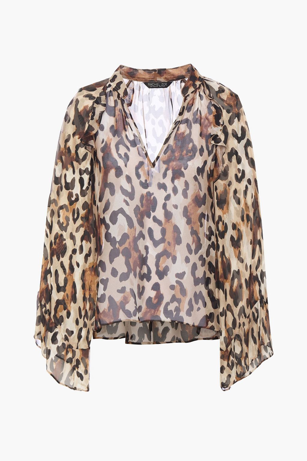 animal print chiffon top