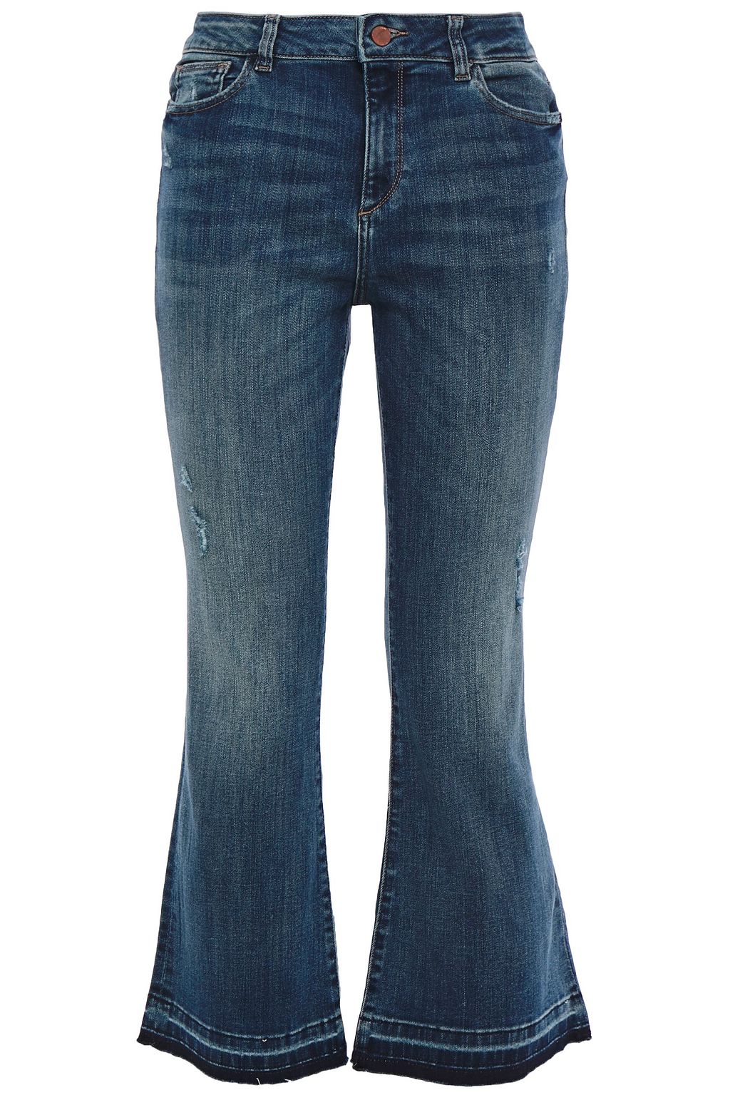 faded flare jeans