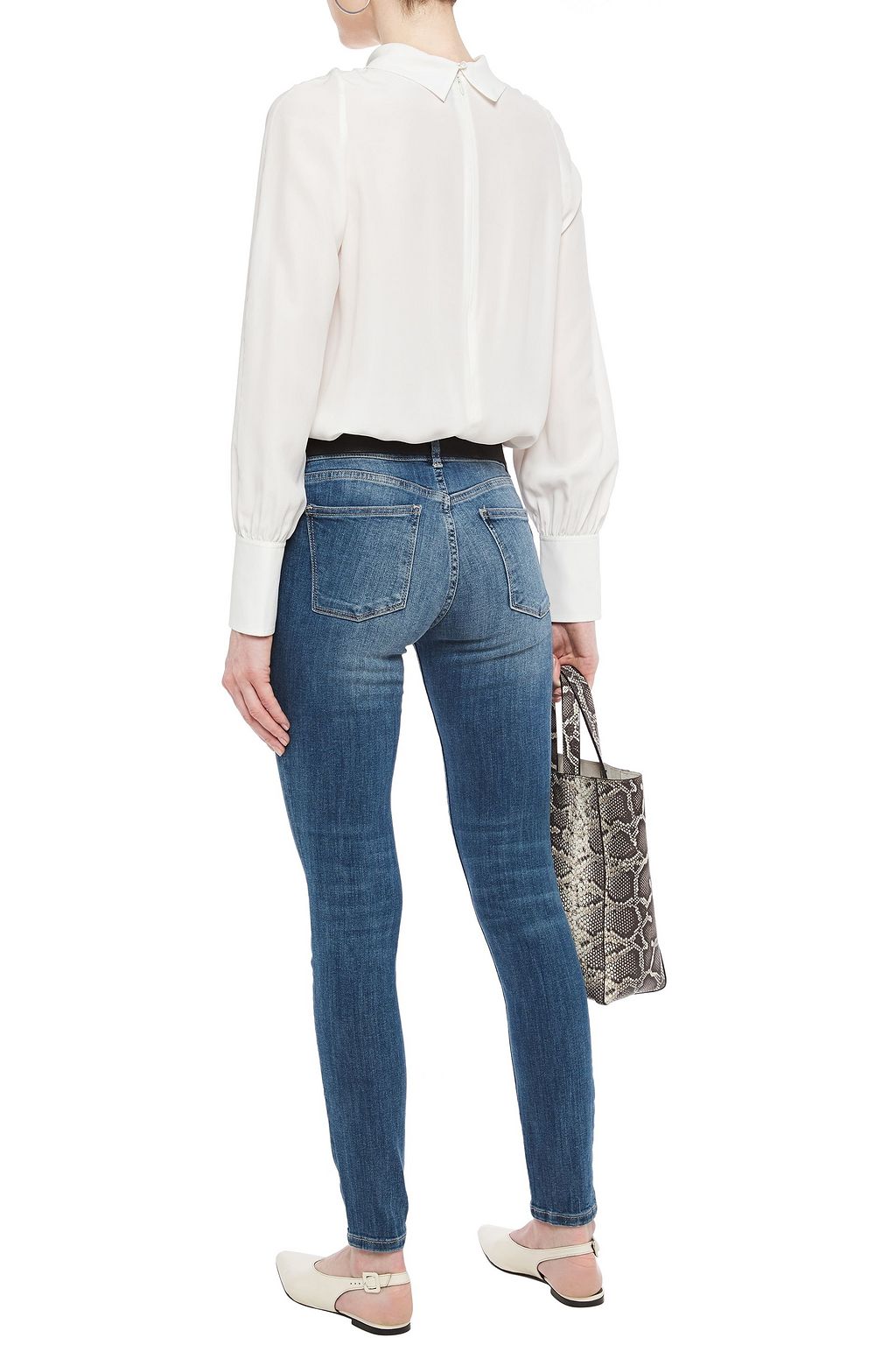 DL1961 Faded low-rise skinny jeans