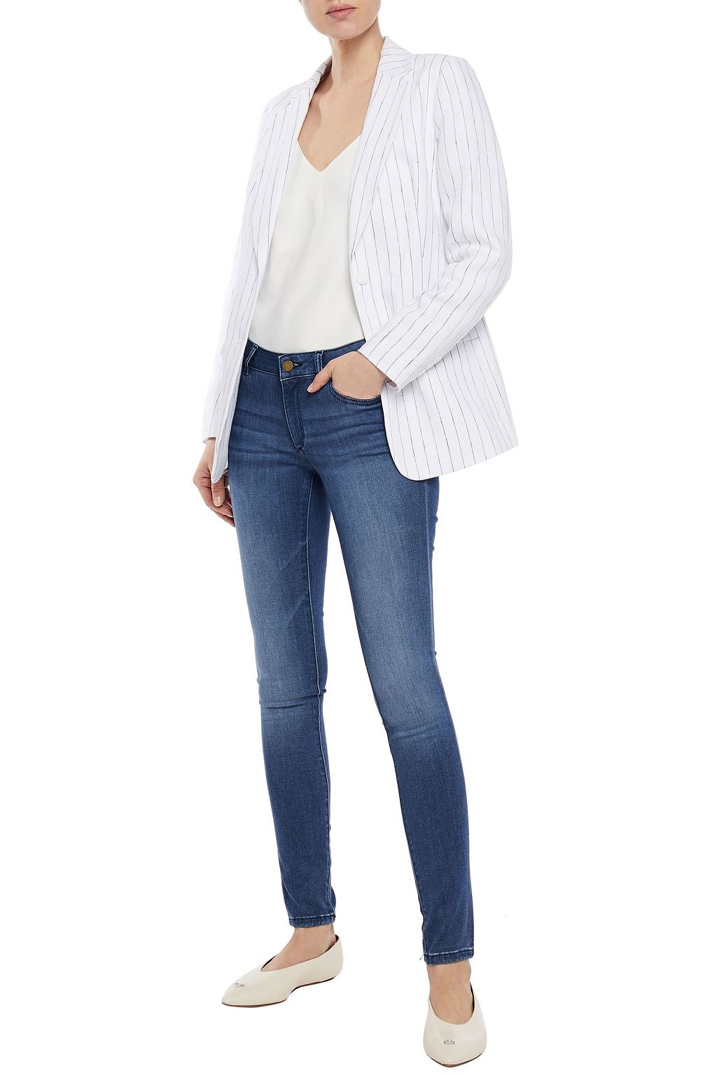 DL1961 Faded mid-rise skinny jeans