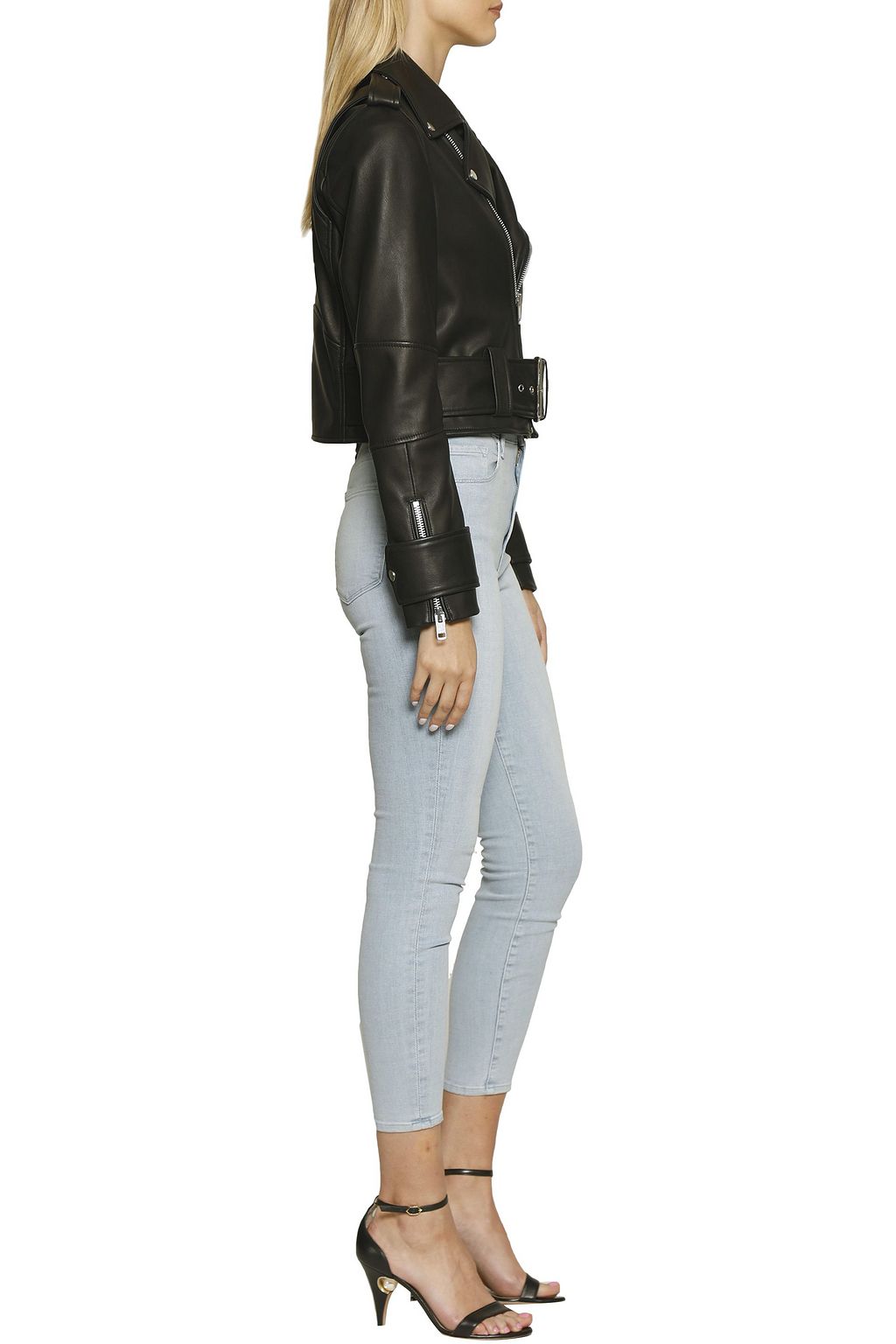WALTER BAKER Leather biker jacket