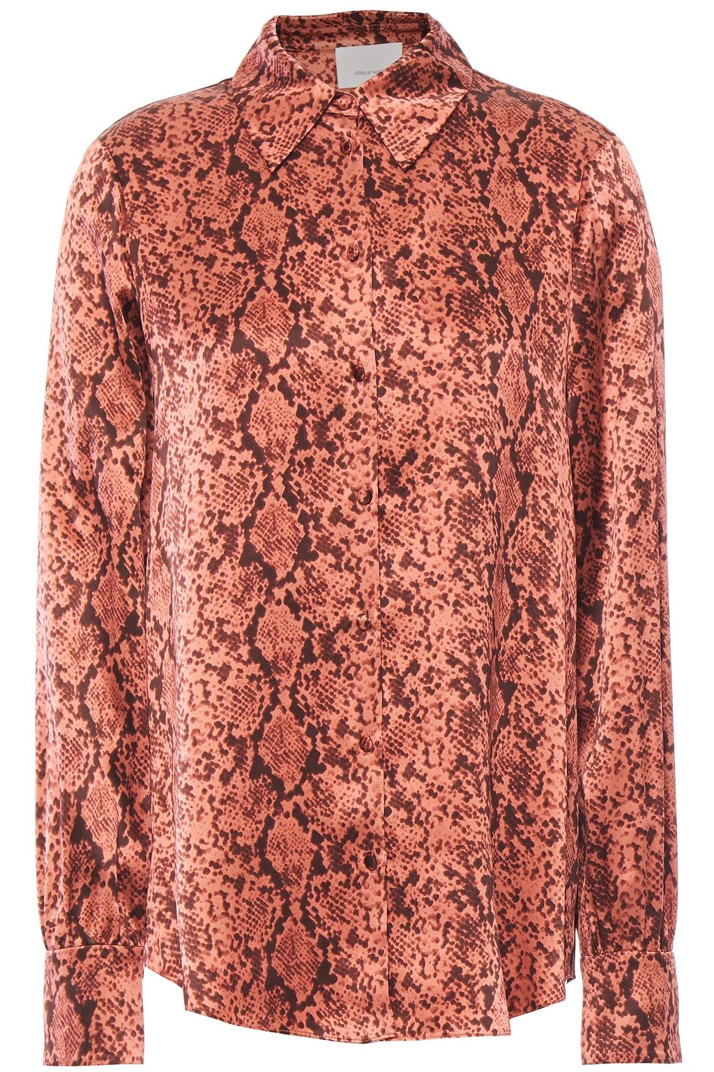 snake print satin blouse