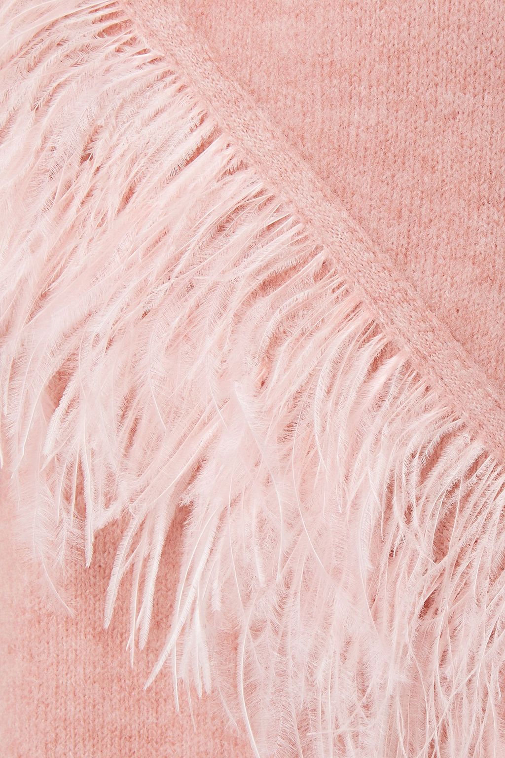 CINQ À SEPT Feather-embellished wool-blend sweater