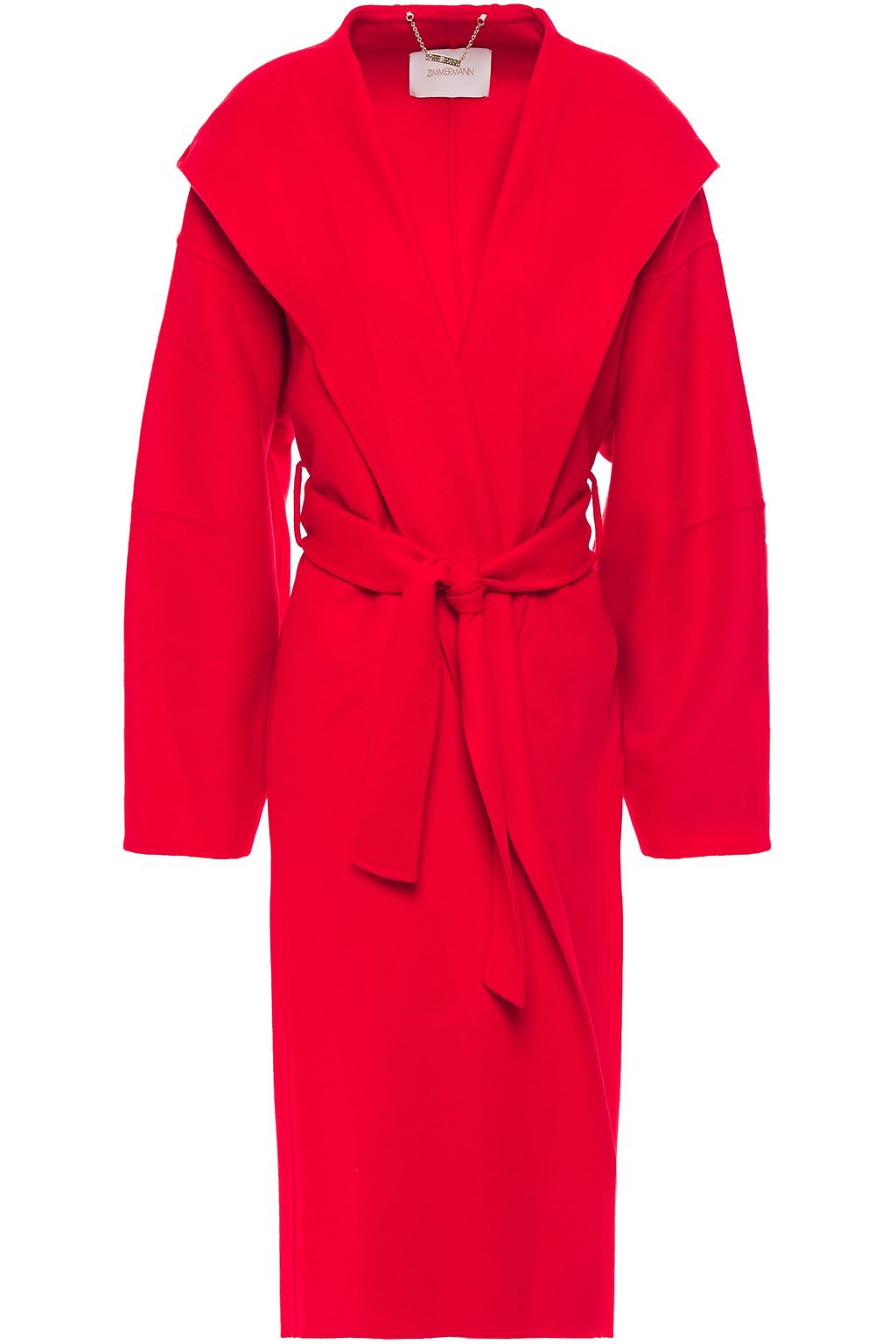 hooded wrap coat