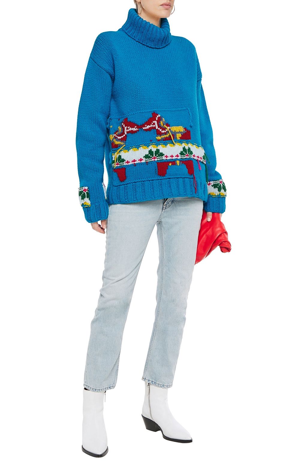 ACNE STUDIOS Wool-blend jacquard turtleneck sweater